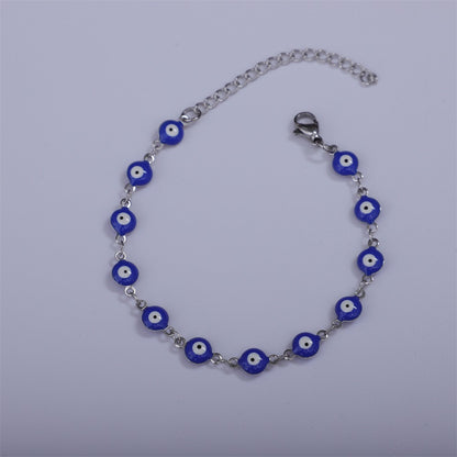 Titanium Steel Round Eye Lucky Amulet Bracelet