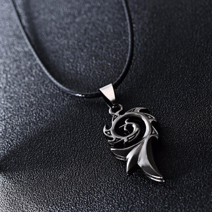 Men's punk dragon flame