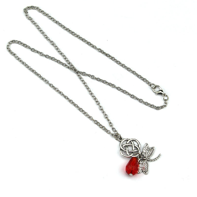 Gem Pendant Necklace Personality Retro