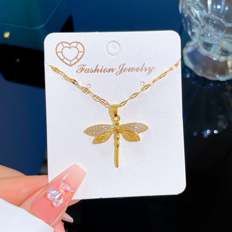 Women's Fashion Skein Empty Dragonfly Necklace