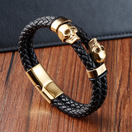 Ironclad Gold Skull Cuff