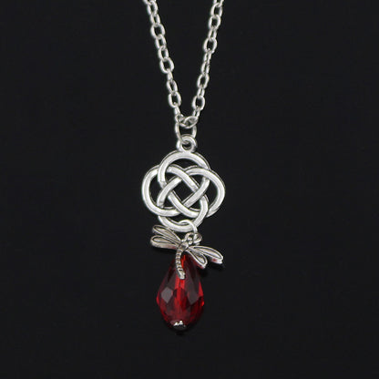 Gem Pendant Necklace Personality Retro