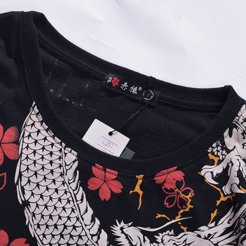 Dragon tattoo T-shirt short sleeve