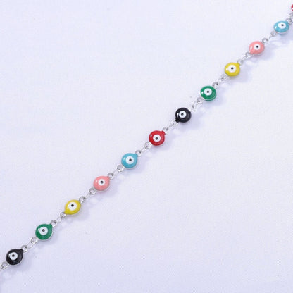 Titanium Steel Round Eye Lucky Amulet Bracelet