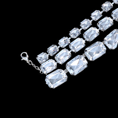 Women's Fashion Rhinestone Multi-layered Tassel Necklace