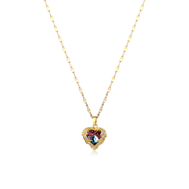 Titanium Steel Ocean Heart Titanium Steel Necklace For Women