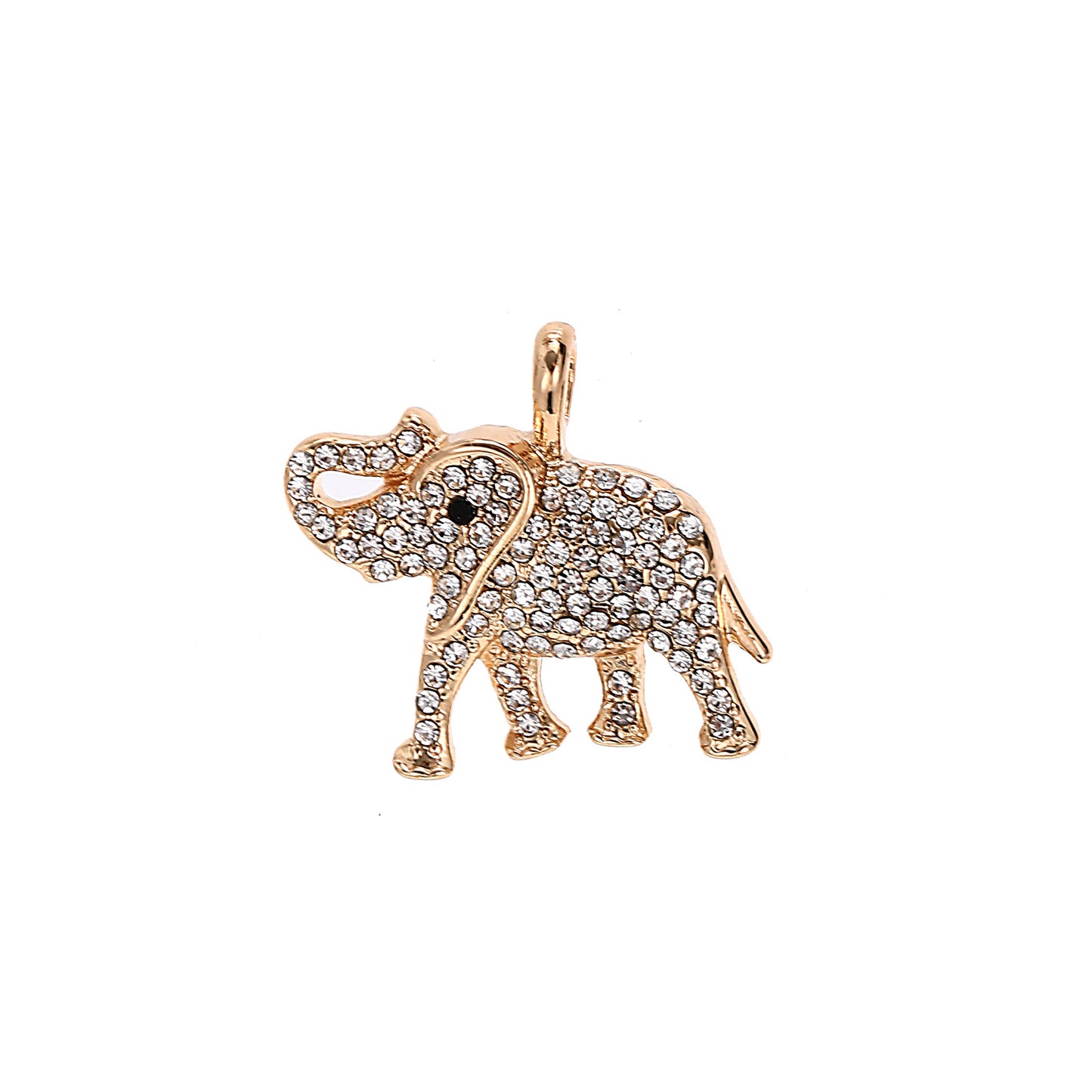 Summer Fruit Wind Watermelon Pendant Elephant Color Zircon Necklace 18K Gold
