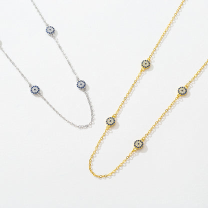 Niche Devil's Eye Necklace Clavicle Chain Female