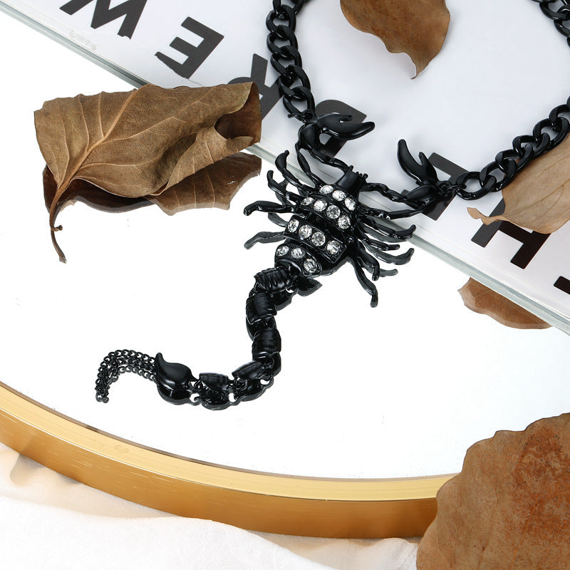 Simple Gun Black Diamond Scorpion Anklet