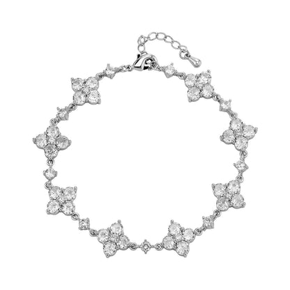 Flower Rhinestone Bracelet Light Luxury Sparking Zirconium High-grade Niche Bracelet Hand Jewelry