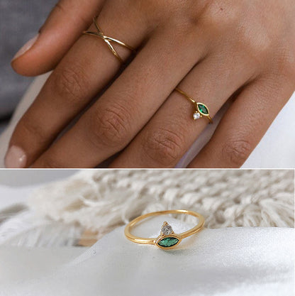 Petite Green Gem Ring