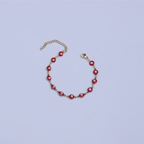 Titanium Steel Round Eye Lucky Amulet Bracelet