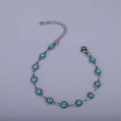 Titanium Steel Round Eye Lucky Amulet Bracelet