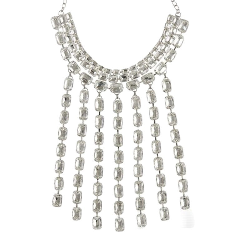 Women's Fashion Rhinestone Multi-layered Tassel Necklace