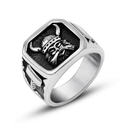 Mustachioed Monarch Ring