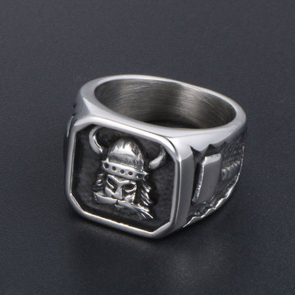 Mustachioed Monarch Ring