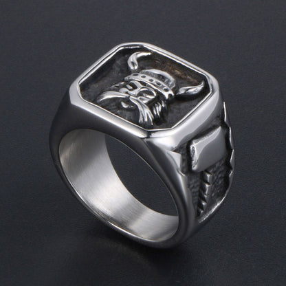 Mustachioed Monarch Ring