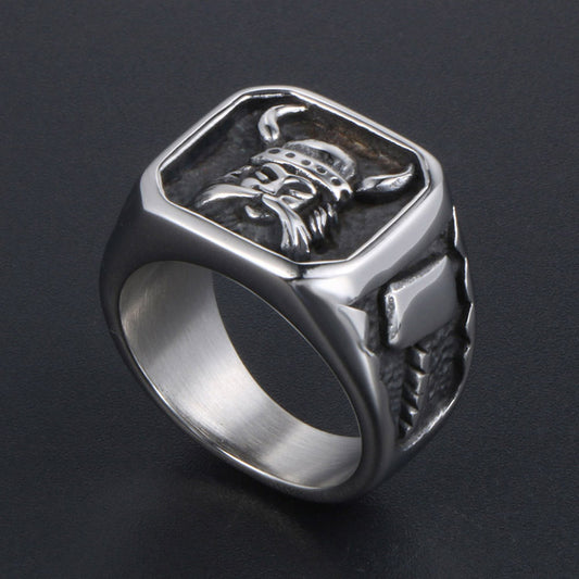 Mustachioed Monarch Ring