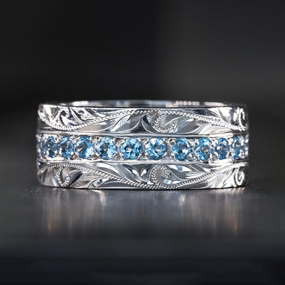 Cerulean Moon Ring
