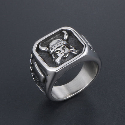 Mustachioed Monarch Ring