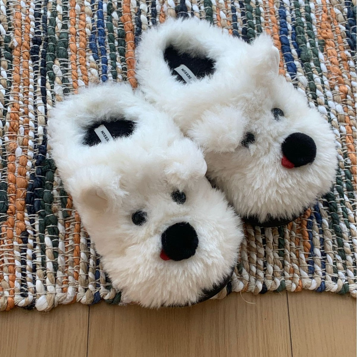 Women's Winter Plush Cartoon Puppy Cotton Slippers