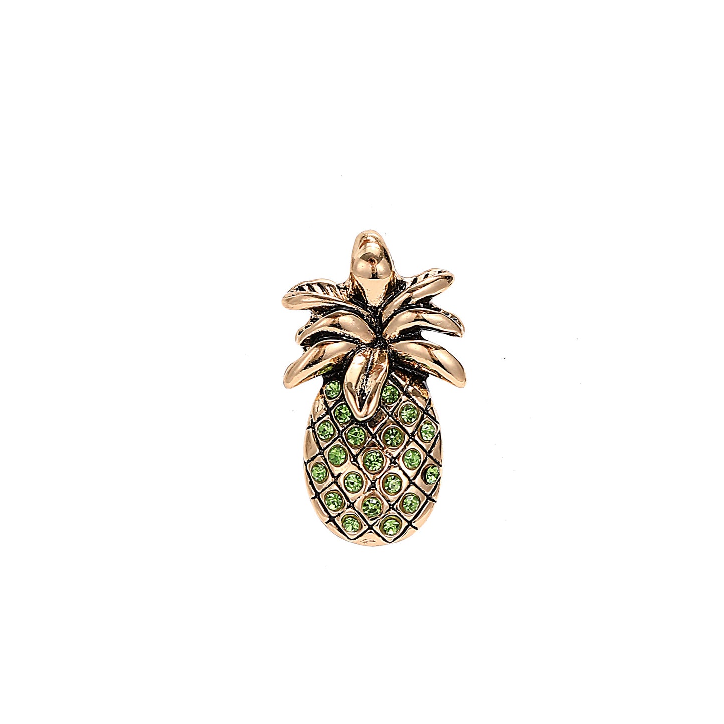 Summer Fruit Wind Watermelon Pendant Elephant Color Zircon Necklace 18K Gold