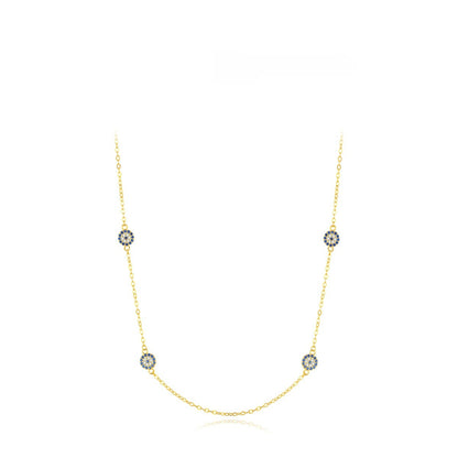 Niche Devil's Eye Necklace Clavicle Chain Female