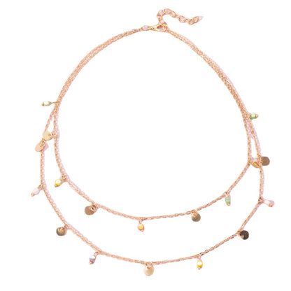 Geometric Female Collarbone Chain Planet Sun Flower Temperament