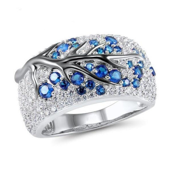 Blue Leaf Veil Circlet
