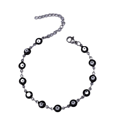 Titanium Steel Round Eye Lucky Amulet Bracelet