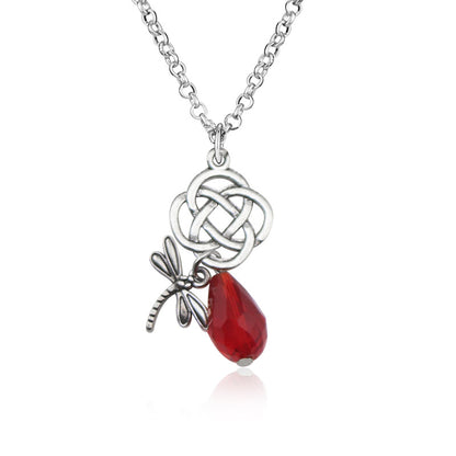 Gem Pendant Necklace Personality Retro