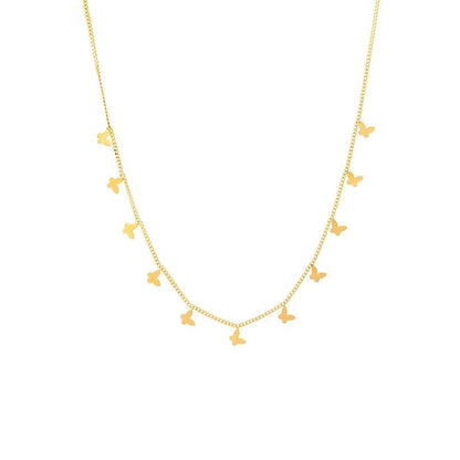 Multiple Small Butterfly Necklaces For Women