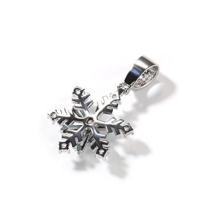 European Hip Hop New Winter Spinning Snowflake Luminous Dripping Oil Pendant Ornaments
