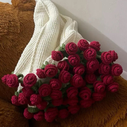 Hand-woven Diy Material Package Wool Ball Crocheted Flower Blanket