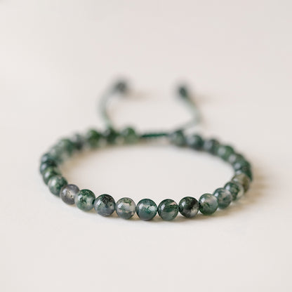 Aquatic Agate 14K Bag Gold Bracelet Handmade Jewelry Niche Gift Green Lucky Transfer Beads Female Retro