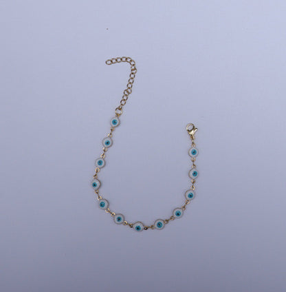 Titanium Steel Round Eye Lucky Amulet Bracelet