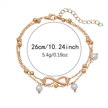 Vintage Pearl Pendant Anklet European And American