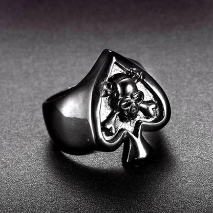 Skull Spade Ring