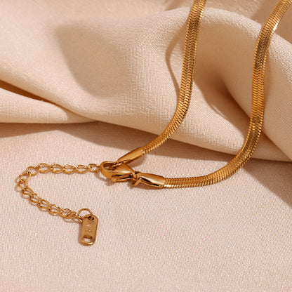 Fashion Special-interest 18K Gold Blade Chain Shell Flower Necklace