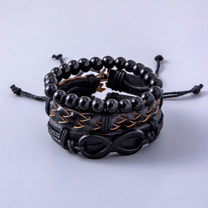 Obsidian Braid Cuff