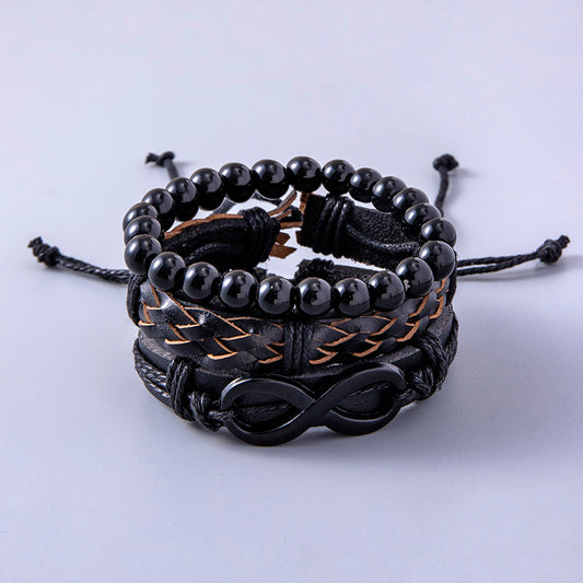 Obsidian Braid Cuff